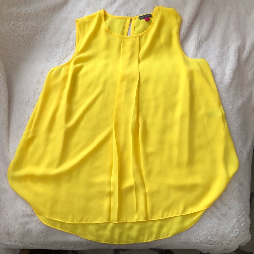 Vince Camuto Pleat-Front Vented Blouse